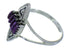 Sterling Silver Water Wave And Magenta Turquoise Needlepoint Ring Size 6 YX67079